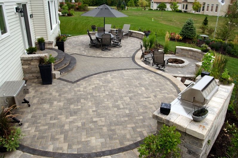 Paver Backyard Landscaping Be Happy Contractors